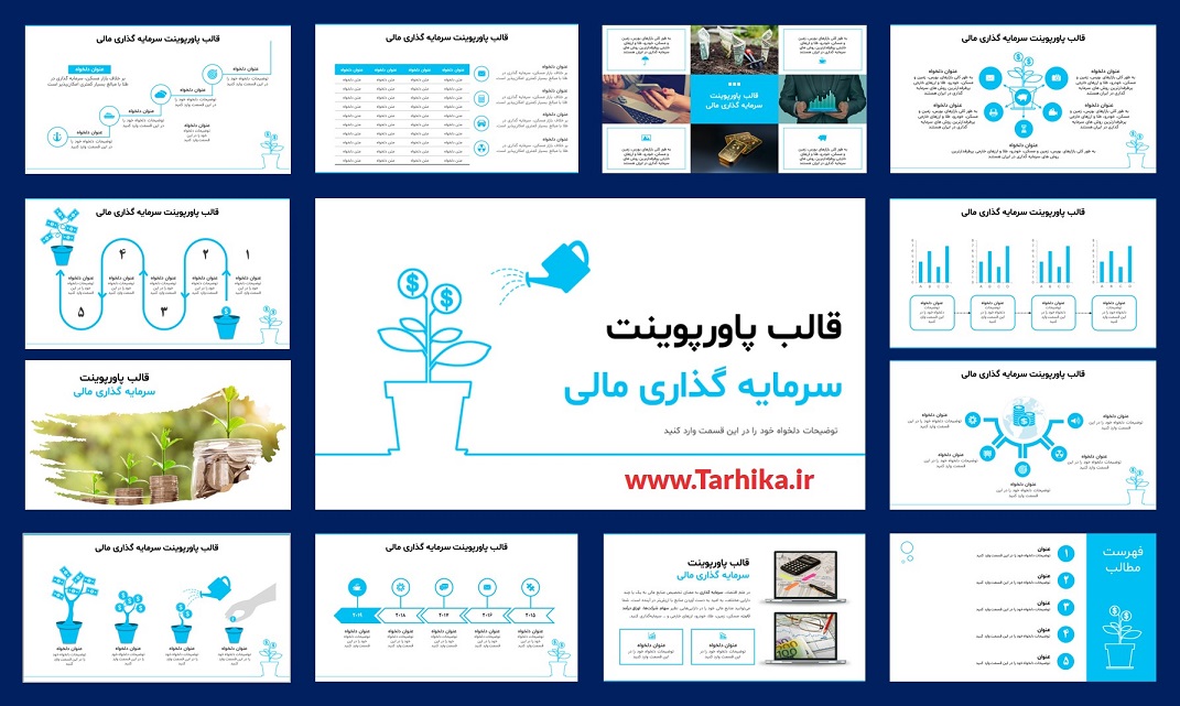 اسلایدهای نمونه قالب پاورپوینت سرمایه گذاری مالی